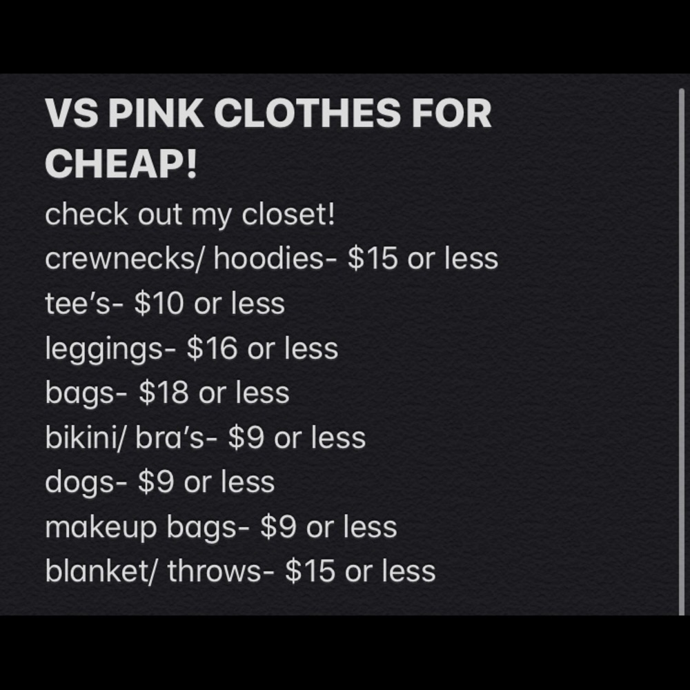 VS PINK CLOTHES FOR CHEAP!